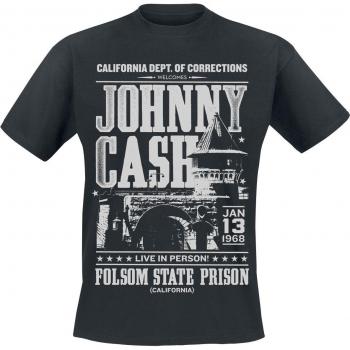 Men’s Johnny Cash Folsom Prison Classic Tee – Black