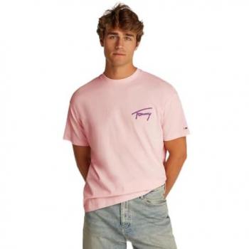 Tommy Hilfiger Men's Pink Graphic T-Shirt Size 2XL