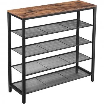 Mueble zapatero 4 niveles pasillo estilo rústico
