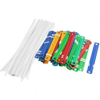 50 Pack Colorful Plastic Document Clips