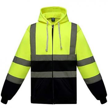 Manteau de chantier Yoko High Visibility, capuchon, taille L – jaune