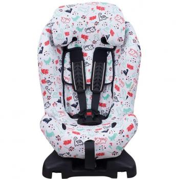 Protector de asiento JYOKO para sillas de coche Axkid Minikid, Kidzone, Duofix y Rekid con diseño Dino Party