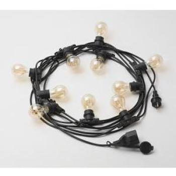 Gea Luminosa GFIN02 – 10 attacchi E14, 10 m, nera, IP44