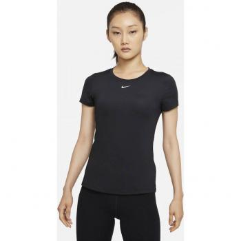 Nike T-shirt Dri-Fit One Fit de Manga Corta para Mujer, Color Negro, Talla XL
