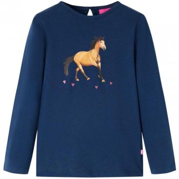 Navy Blue Kids' Long Sleeve T-Shirt 116