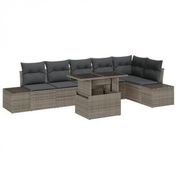 VidaXL Komfortables Gartensofa-Set mit Aufbewahrung Grau