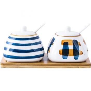 Ceramic Seasoning Tank Set with Cover