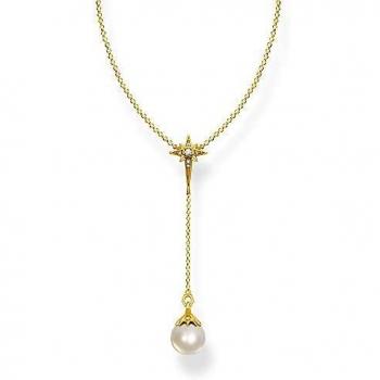 Thomas Sabo Kette mit Stern und Perle in Gold