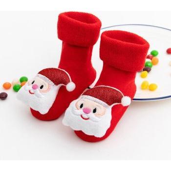 Écharpes de pieds chaleureuses Noël 0‑3 T