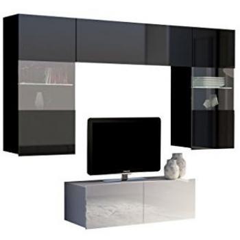 Conjunto de salón Providence B114, partes separadas, con mesa de tv, aglomerado laminado, 195x43cm