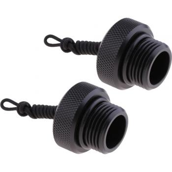 Black Threaded Plug for DIN Tank Valve, 2pcs