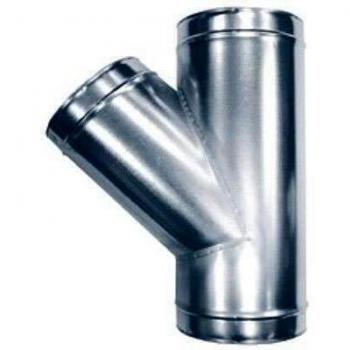 Té oblique 45° Galva D200/D200