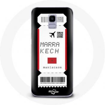 Marrakech Morocco Boarding Pass Case for Samsung Galaxy A6 2018