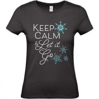 Eiskönigin Keep Calm & Let It Go – Schwarz, Damen, XXL