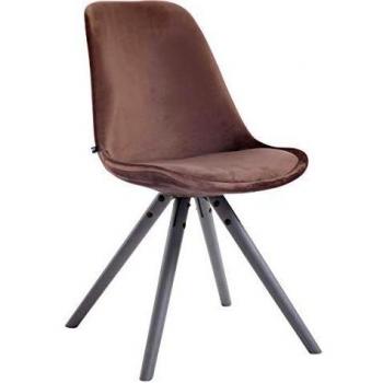Silla Lounge Toulouse Ronda en Terciopelo Marrón-Gris