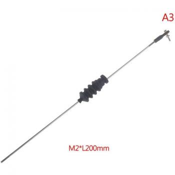 RC Model Boat Push Rod Kit with M2 Ends and Rubber Bellows