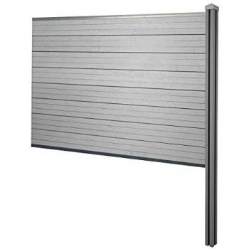 Panel de Protección Sarthe WPC 188 cm Gris