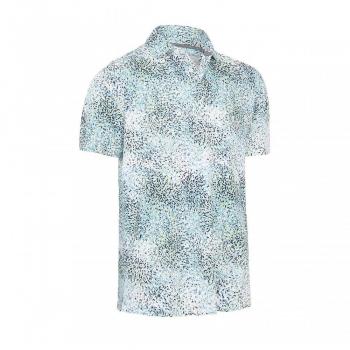 Polo Callaway Hombre Abstracto Blanco Brillante Talla Grande