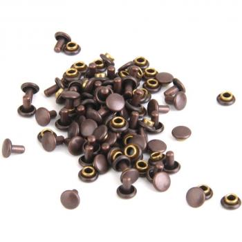 Bande de roche en laiton pour rivets, 6x7mm, 50 pièces