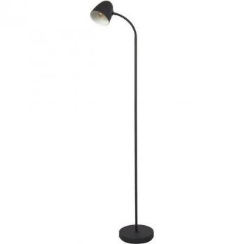 Lampadaire réglable Nowa en noir, idéal pour salon, 145 cm