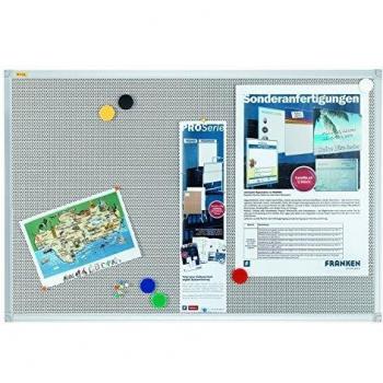 FRANKEN Tableau d'affichage en liège avec cadre en bois, tableau de coulisse avec 32 clous