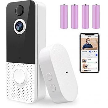 2-Way Audio Video Doorbell, Wide Angle 140°