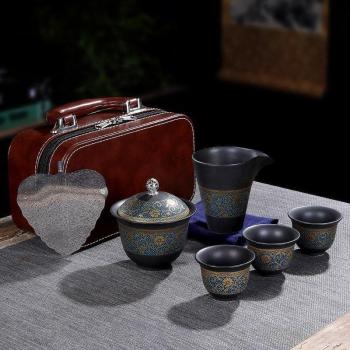 Set de porcelana para ceremonia del té Kung Fu chino