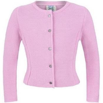 Isar-Klassika-Stricktrachtenjacke Kinder – Hellblau/Rosa, Größe 92
