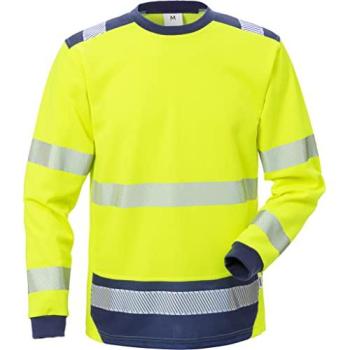 Fristads High Visibility Shirt, Klasse 3 7724 THV – Größe 3XL – Warnfarben Gelb/Marine
