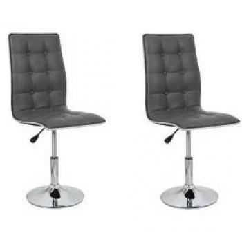 Leïa Gris – Chaise compacte 42 × 46,5 × 92 cm