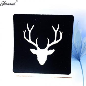 Deer Elk Horn Airbrush Tattoo Stencil