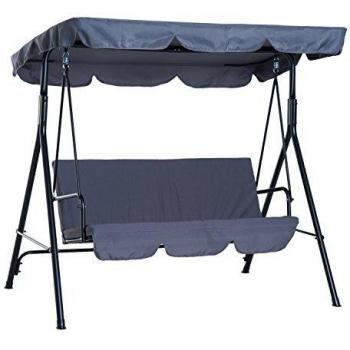 Stahl‑Hollywoodschaukel für den Garten – 172×110×152 cm, graues Modell