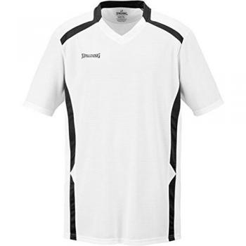 Spalding Offense Shooting Shirt – Basketballkleidung Weiß/Schwarz XXL