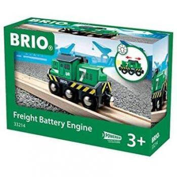 BRIO Locomotive Fret 33214 – Pile + Lumières, 3+ ans