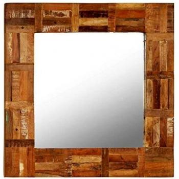 VidaXL 60x60 cm Solid Reclaimed Wood Square Wall Mirror