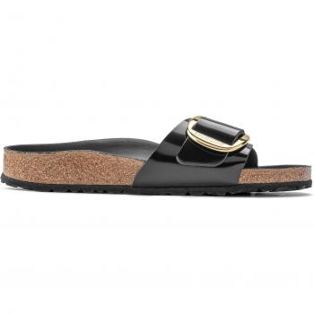 Madrid Narrow in vernice naturale, ciabattine maxi fibbia Big Buckle