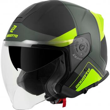 Casco Jet H586 City‑B Bogotto (Nero/Verde/Giallo) S