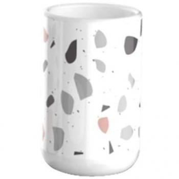 Bicchiere Graniglia Bianco Multicolore per Spazzolini