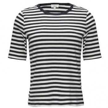 S.Oliver T-Shirt mit gerippter Textur, kurze Ärmel
