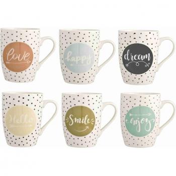 Mug Elegante Enjoy CC350 H&H, 6 unidades