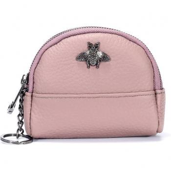 CICICUFF Leather Double Zipper Mini Storage Bag for Women