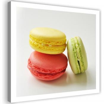 Schilderij Macarons in Kleuren 30x30