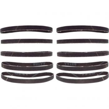 10Pcs 10x330mm Abrasive Sanding Belts 60/80/120/180/240 Grit for M10 Sander