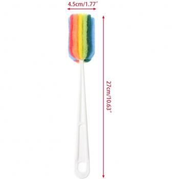 Long-Handled Scrubbing Brush for Bottles and Glasses