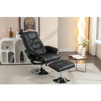 Fauteuil Confort Wishdor avec Masseur à 5 Points, Noir