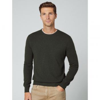 Polo Hackett Verde Oscuro con Cuello Redondo