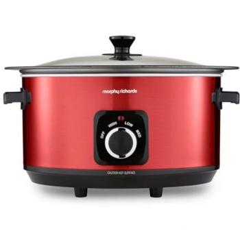 Accents Sear & Stew 6.5L Slow Cooker in Bright Red – Large Size