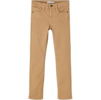 Pantaloni marroni per bambini Name it Theo Twi