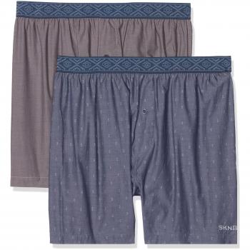 Skiny Herren Boxershorts Selection Men Boxer Shorts 2er Pack, Grape 1215, X-Large