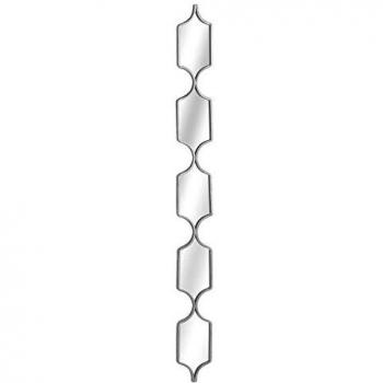 Square Decorative Hanging Collage Mirror in Silver, Metal/Glass, L2 x W14 x H145 cm